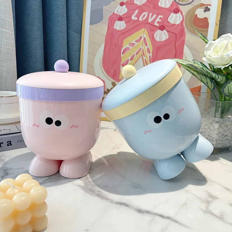 桌面垃圾桶小号迷你可爱高颜值收纳桶带压圈宿舍客厅办公室废纸篓