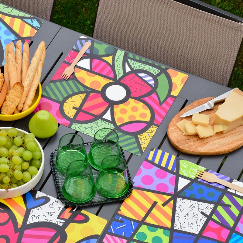 利快意大利进口艺术餐垫两件套防水桌垫