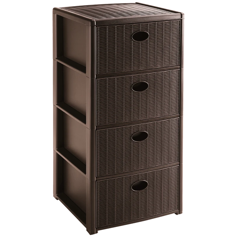 利快储物柜意大利进口仿藤编整体家用客厅置物抽屉柜欧式收纳柜