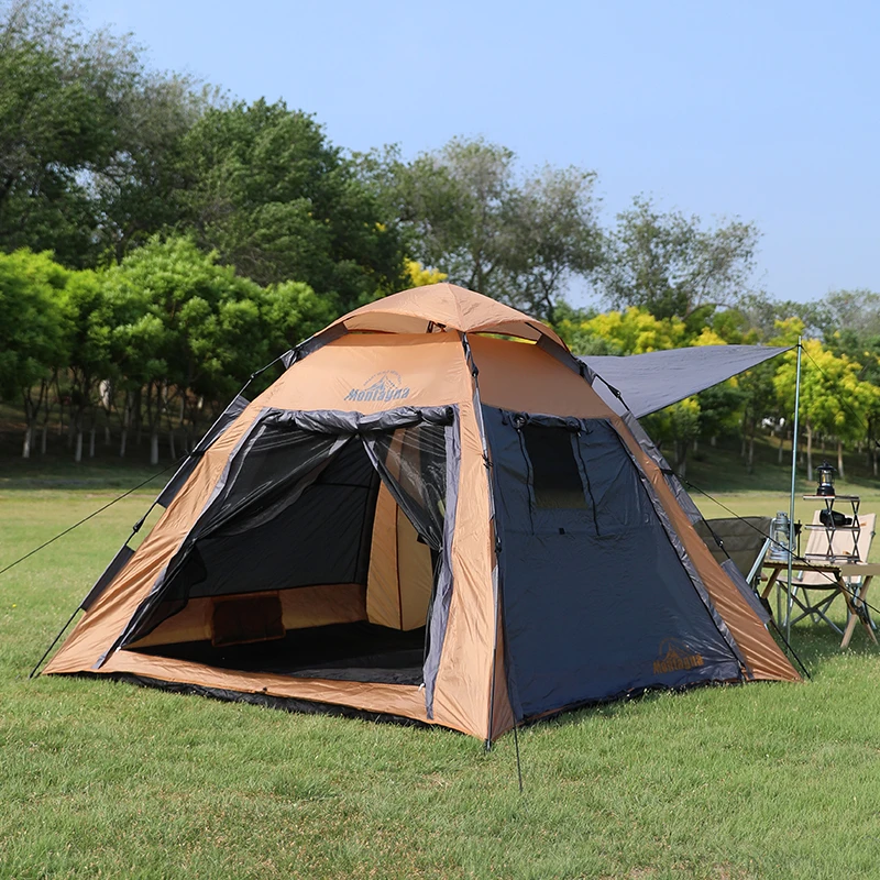 利快加厚搭建自动可折叠便携式一键打开带窗野营露营帐篷防雨防水