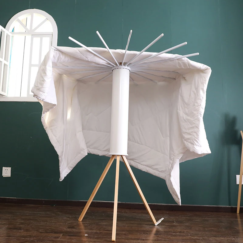 利快意大利进口章鱼晾衣架落地折叠实木家用卧室内阳台婴儿晾衣杆