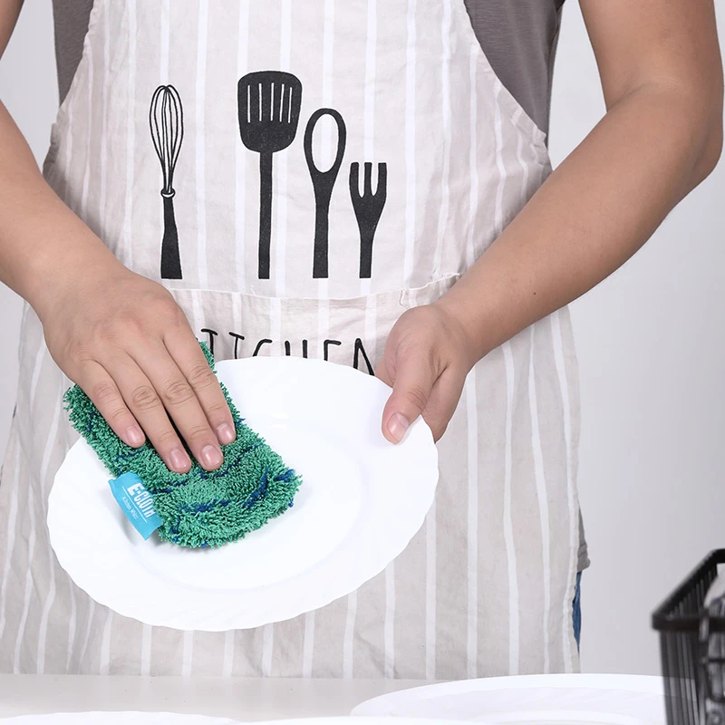 利快英国进口毛毛虫厨房清洁擦百洁布不易留擦痕吸水洗碗巾1片装