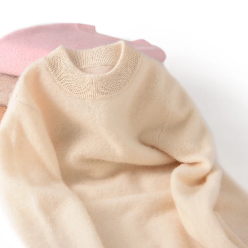 秋冬儿童纯羊毛衫男童女童半高圆领针织打底衫中大童宝宝内搭毛衣