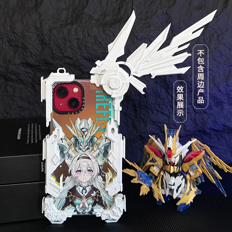 定制外甲翅膀手机壳成品二次元动漫游戏召唤个性拼装手工防摔潮酷