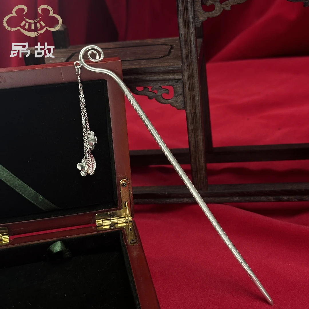 昂故 足银银制品 素款发簪发饰簪子古风简约纯手工中式古典民族风