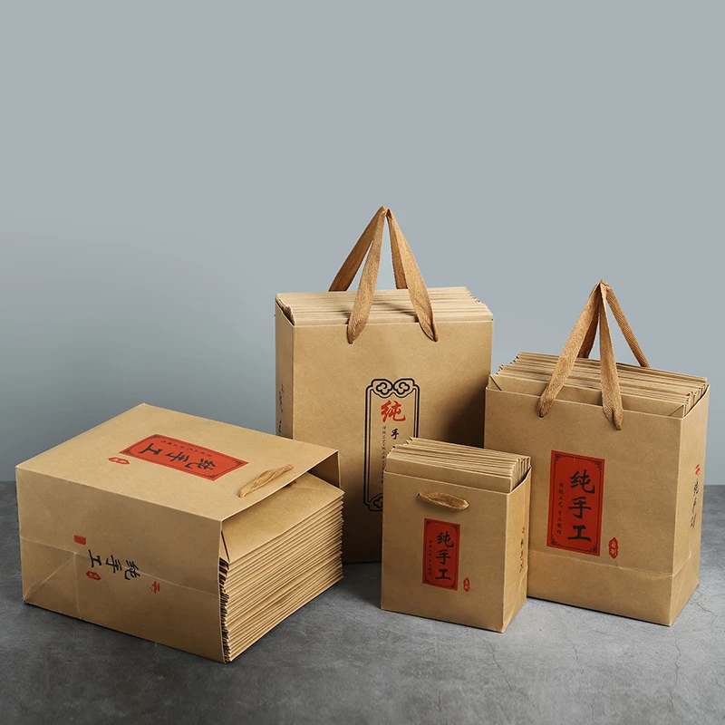 通用户外纯手工制品手提礼品纸袋子糕点蛋糕月饼熟食节日礼品袋