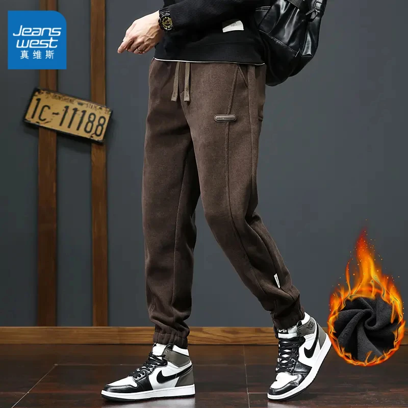 Jeanswest/真维斯休闲裤男款2024新款宽松百搭束脚裤休闲长裤男