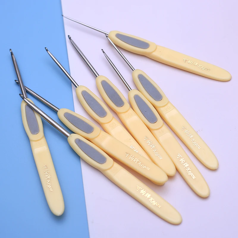 可钩牌钩针手工编织工具套装彩色不锈钢毛衣勾针毛线团针钩织不累