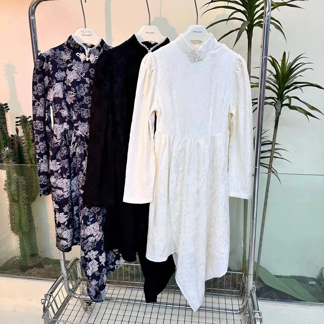 wang studio重工新中式连衣裙2202