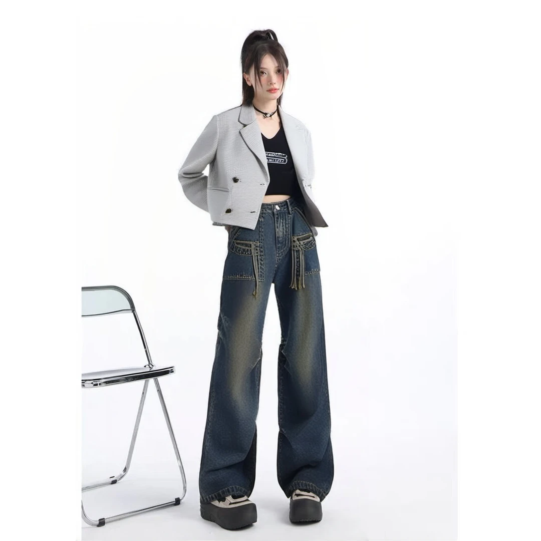 Mind Bridge/心桥时尚格纹短款外套 MB1062-MVJK728ABK