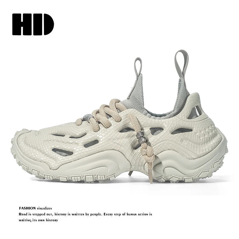 运动鞋软底情侣沙滩鞋轻便百搭鞋厚底男溯溪鞋透气洞洞鞋防滑户外