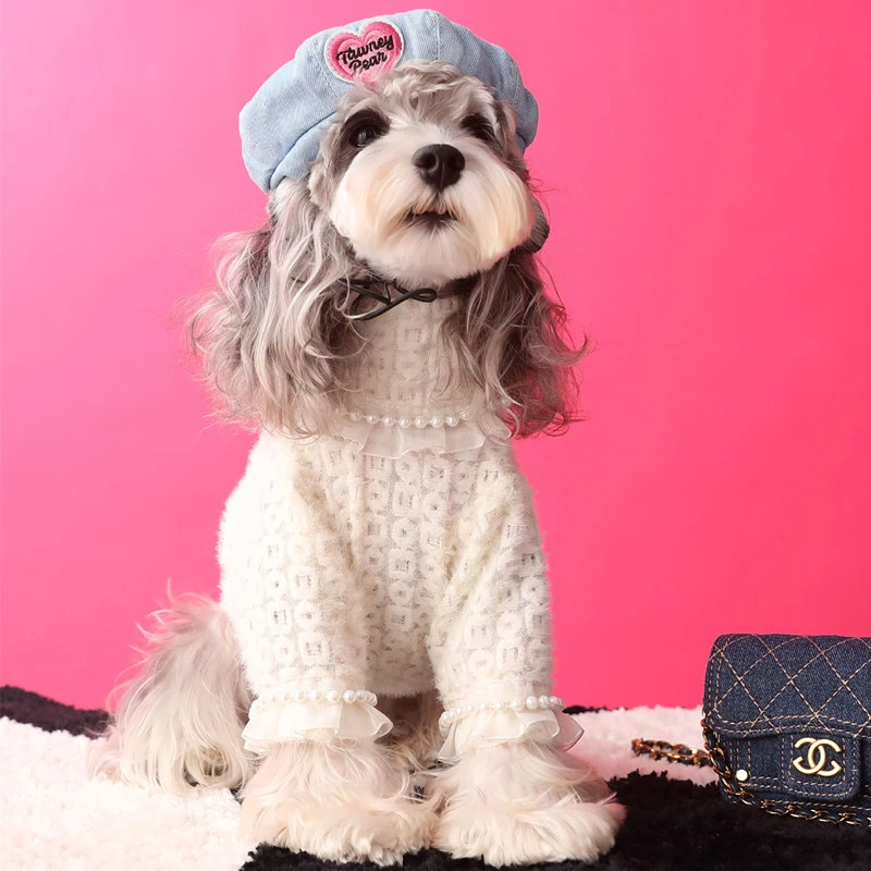 汤尼熊小狗狗衣服泰迪雪纳瑞比熊秋冬款百搭打底衫博美猫咪内搭潮