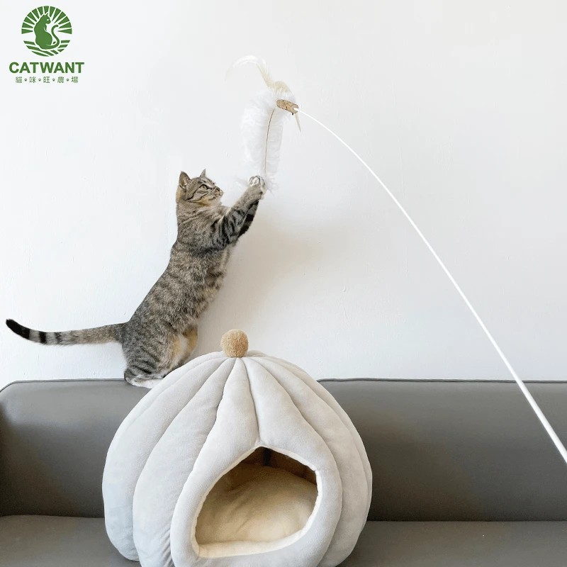 【CATWANT猫咪旺农场】超长逗猫棒羽毛系列新品鸟鸣器蜂鸣器