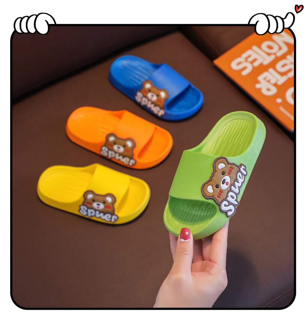 儿童节夏季卡通防滑软底男女童外穿亲子拖鞋小孩厚底室内浴室情侣