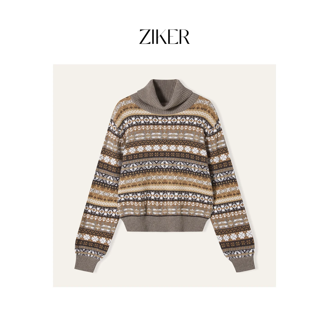 ZIKER｜LP费尔岛重磅双股26s羊.绒羊毛高领毛衣