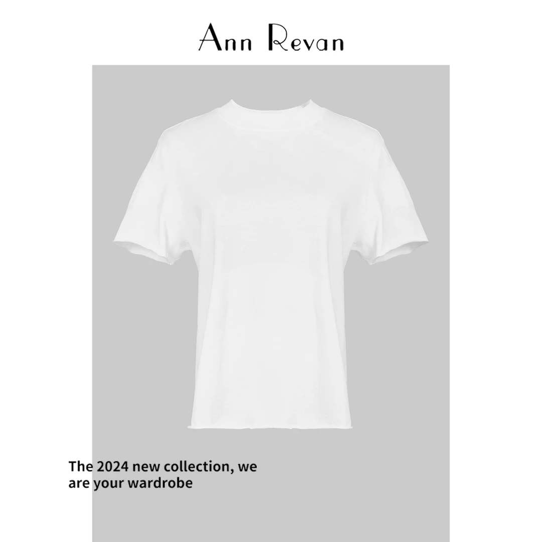 ZIKER｜【Row经典卷边】极简纯棉宽松圆领短袖T恤