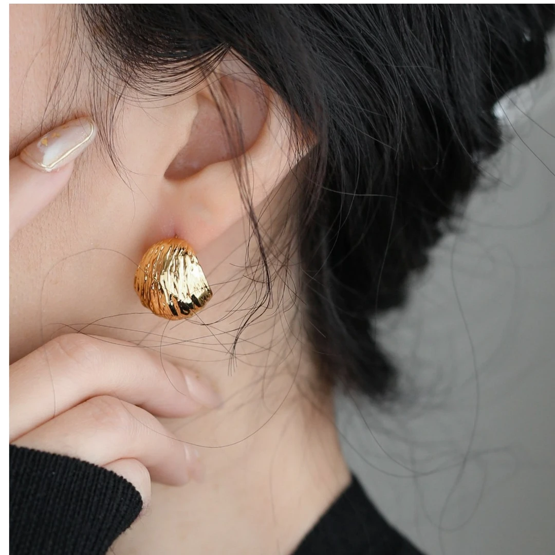 耳环金属耳饰女小众设计轻奢高级感银色耳钉