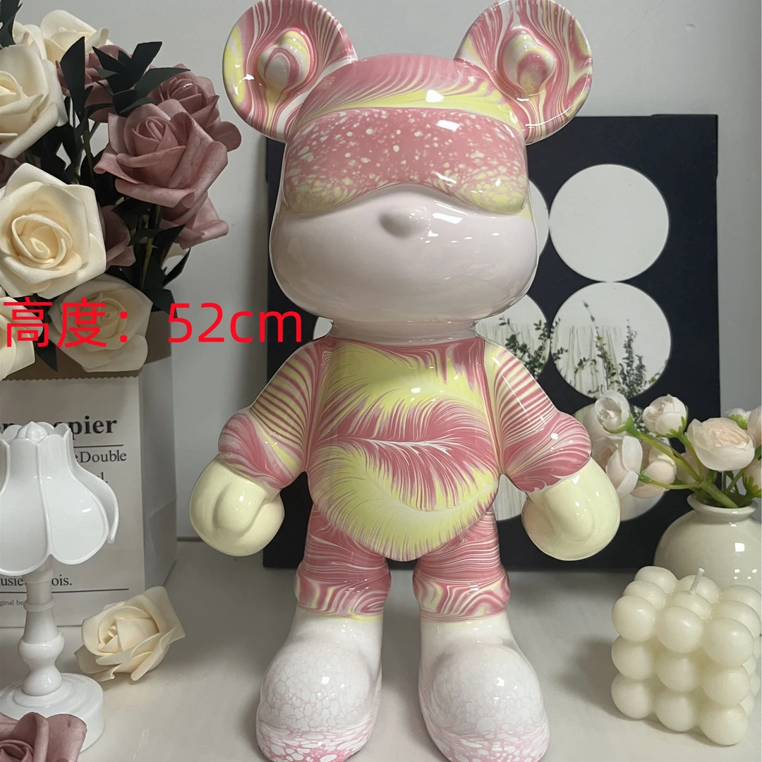 成品52cm流体熊手工创意潮玩生日礼物家居装饰摆件储蓄罐网红精品