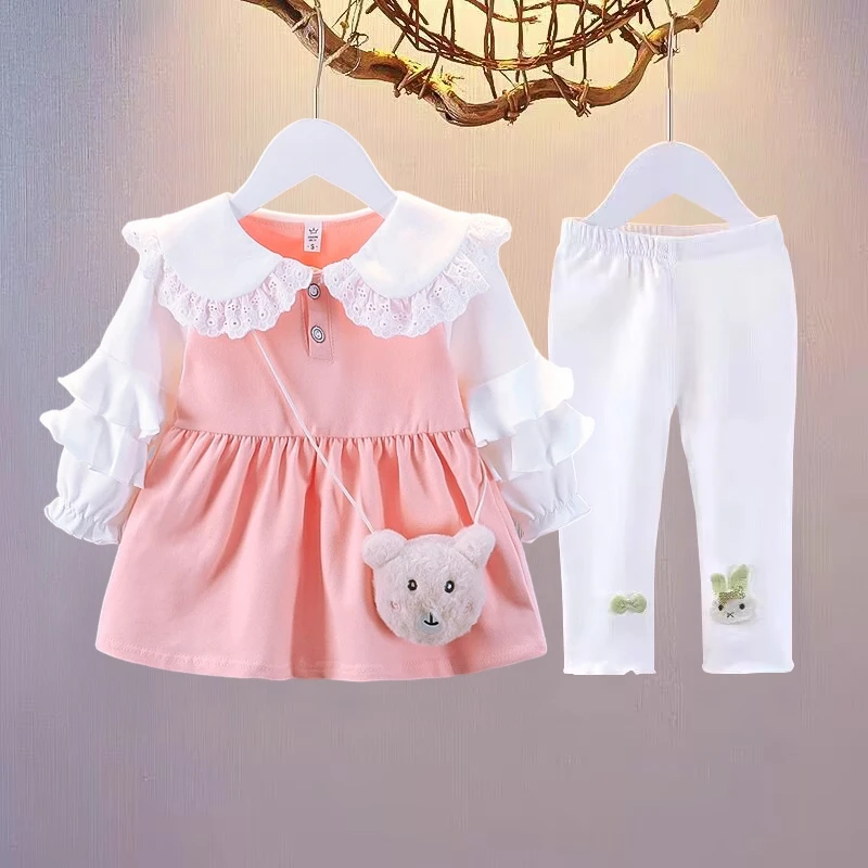 女童春秋两件套2025新款67个月婴儿套装春秋季宝宝连衣裙可爱衣服