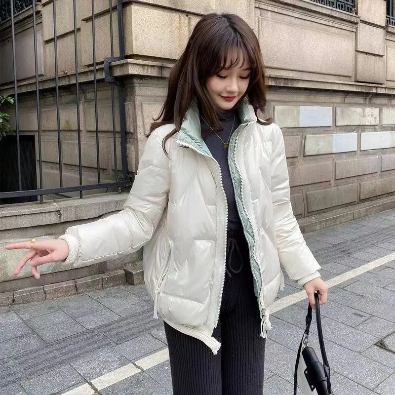 轻薄棉洋气服女短款小款韩版时尚潮百搭冬装2023新款短装外套棉服