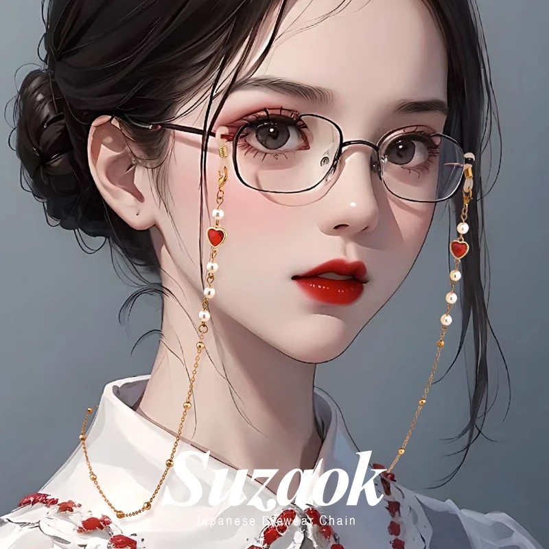 眼镜链挂脖钛钢项链小众纯欲墨镜太阳眼睛防丢绳洛丽塔配饰挂件