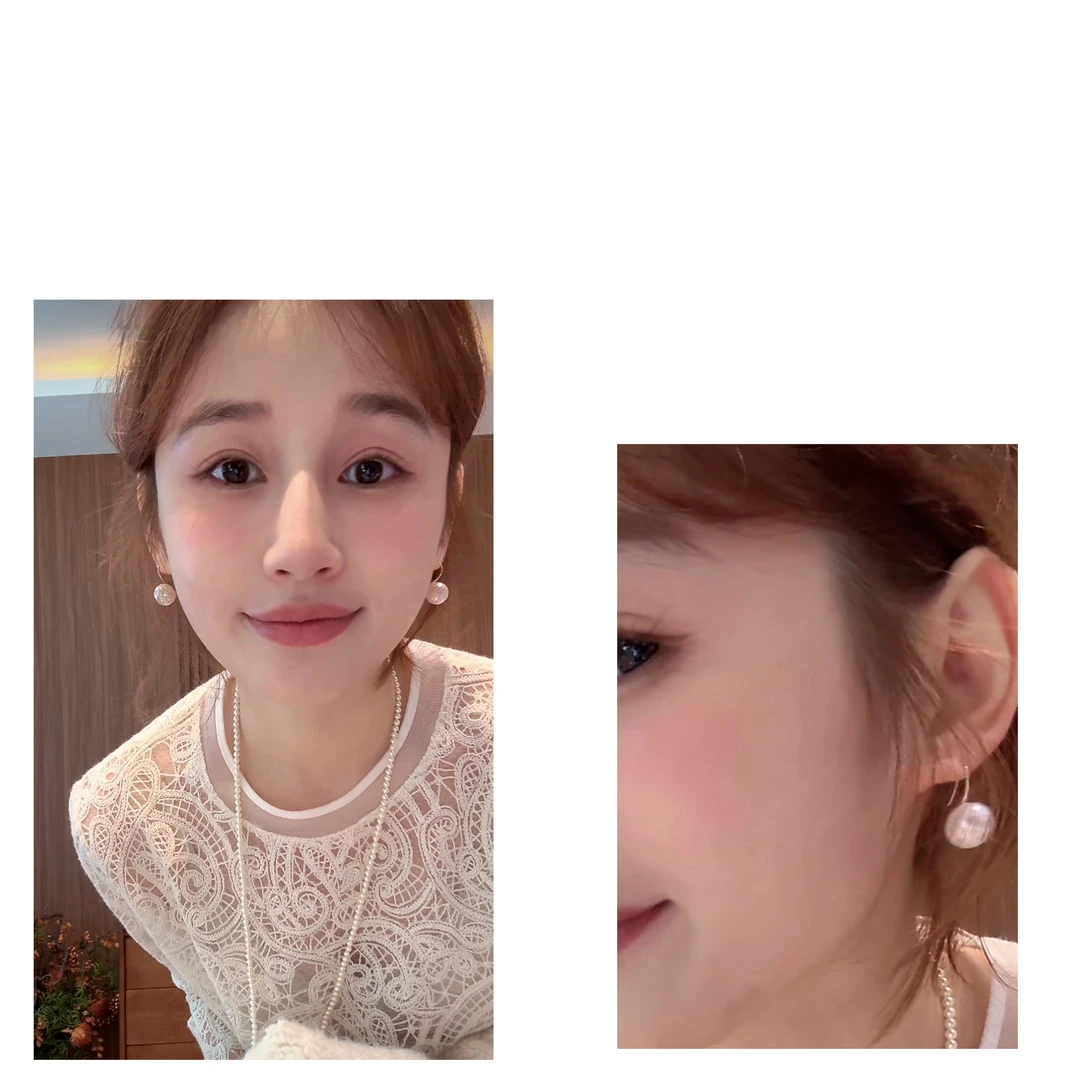 非金属仿珍珠耳饰 【高跟鞋】轻奢百搭气质耳钩设计感耳挂