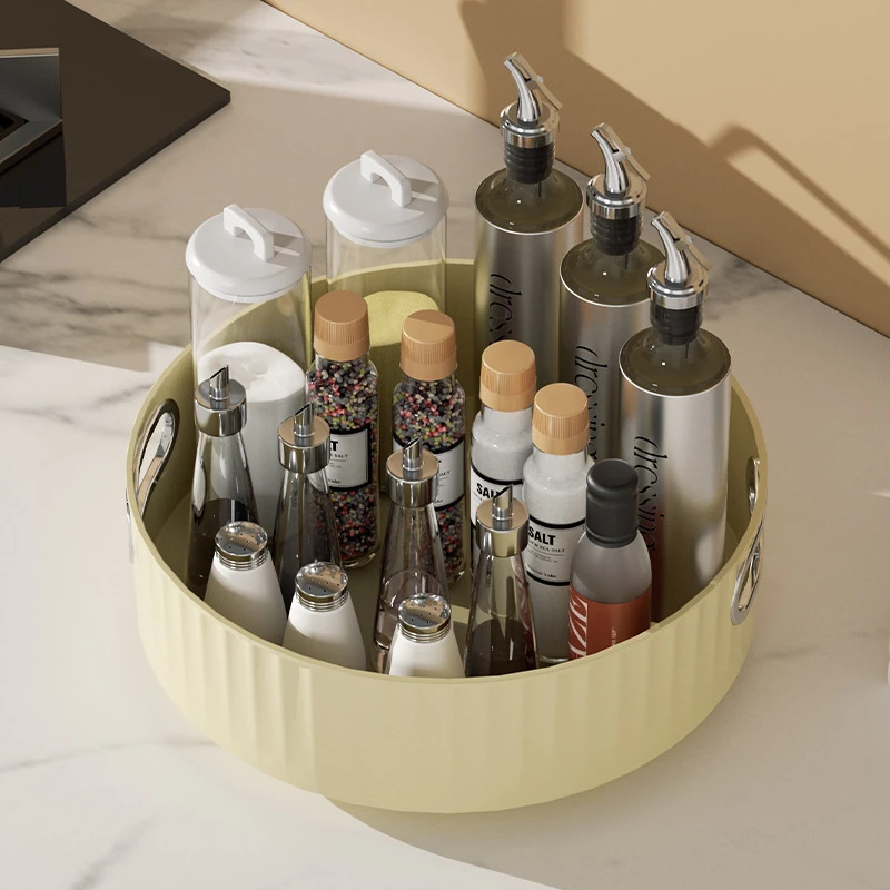 多功能收纳盒旋转置物架厨房用品家用大全橱柜调调味收纳旋转创意