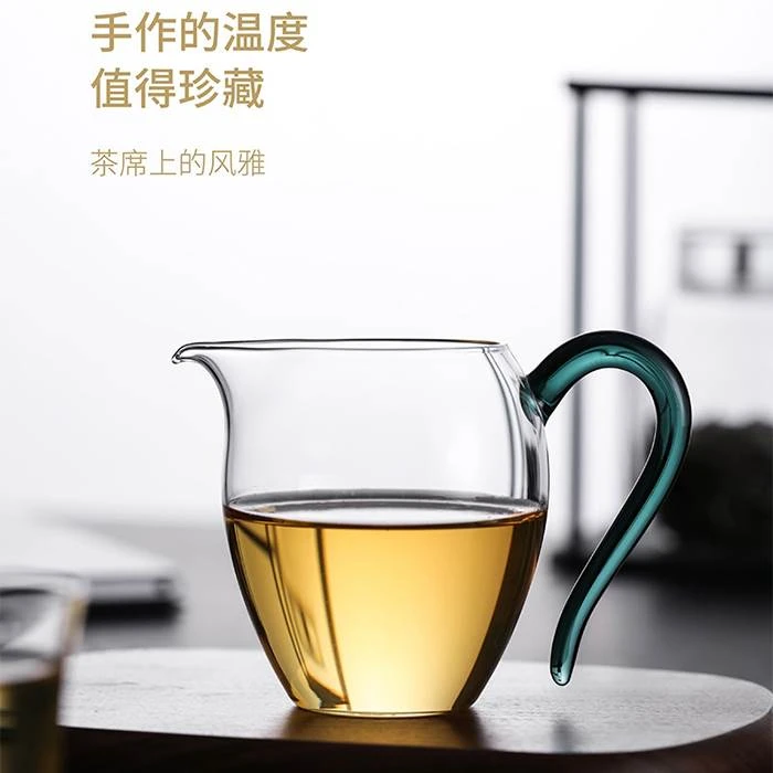 禾器晶彩怡然公道杯高硼硅玻璃分茶器加厚高档功夫茶具分茶器