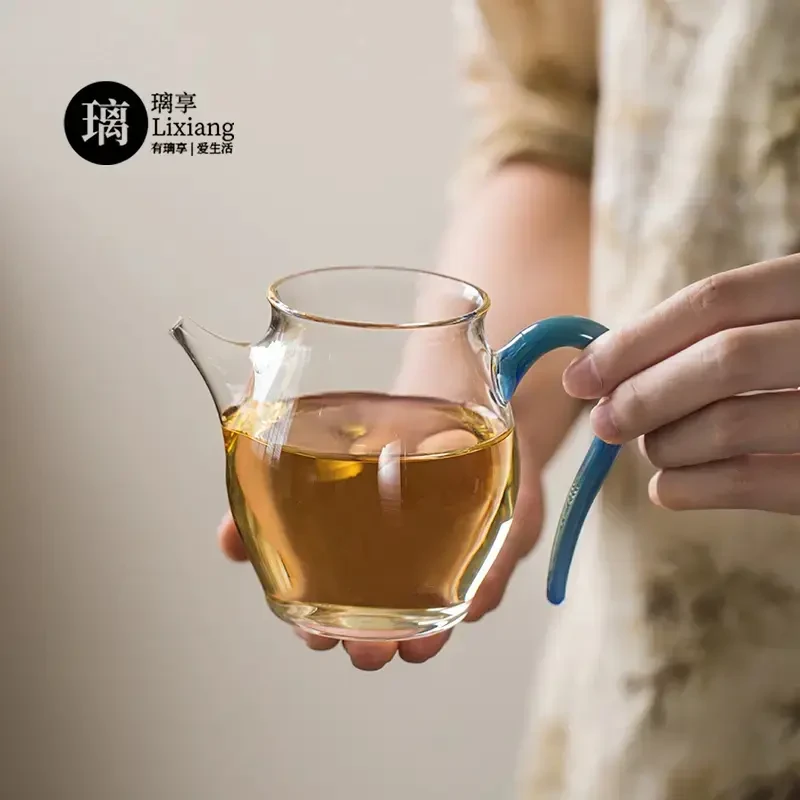 璃享水注公杯260满容仿古高硼硅茶海玻璃公道杯耐热分茶器