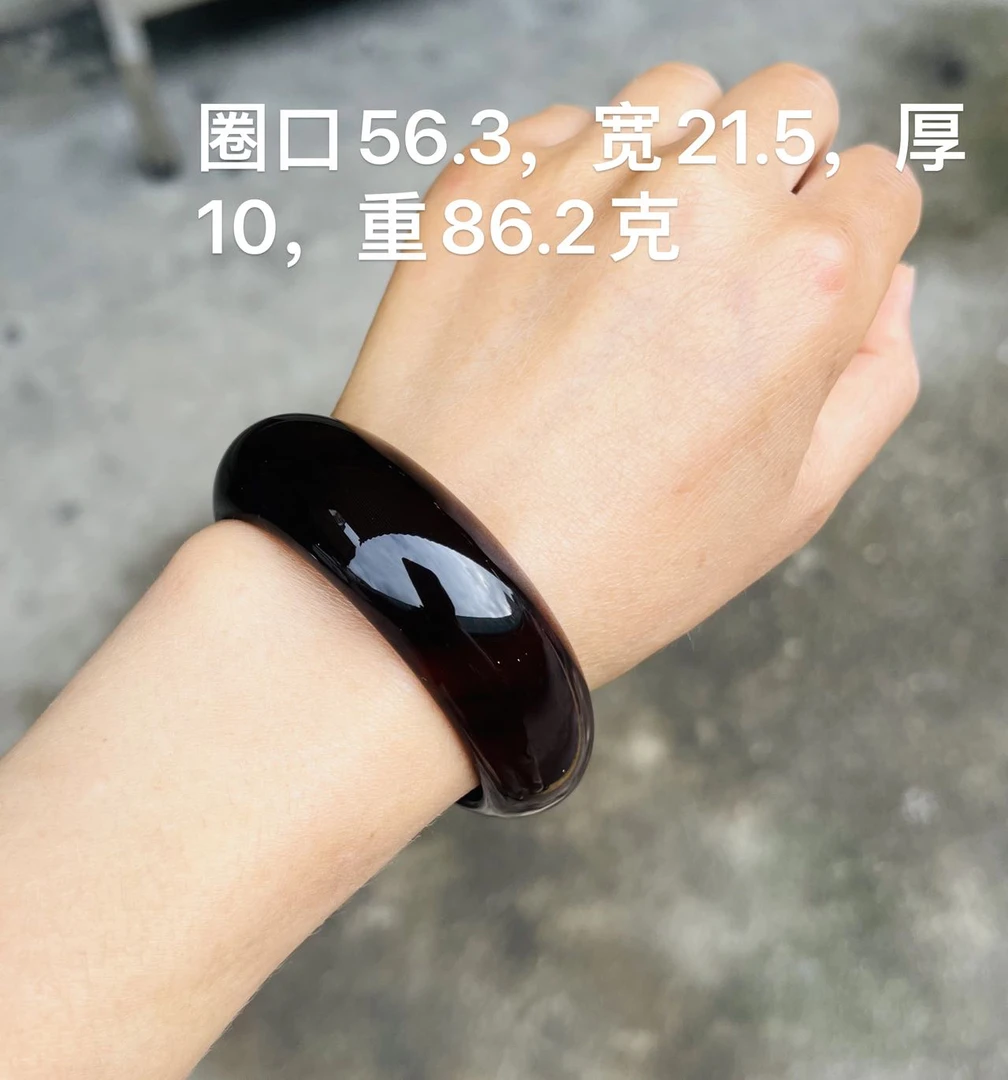 天然缅甸琥珀黑蜜手镯