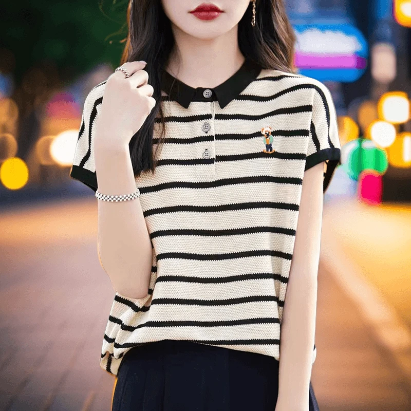 【福利款清货瑕疵孤品】上衣针织条纹
