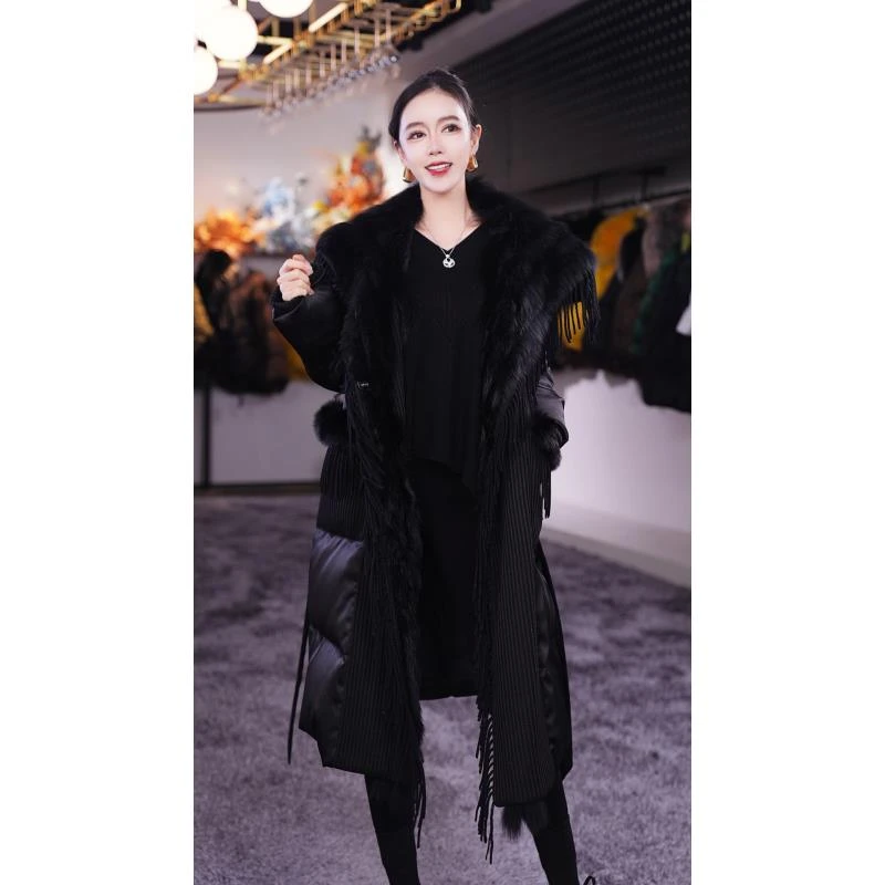 【Yongjia 】 设计师新款鹅绒服配狐狸毛外套55248--1气质时尚冬季