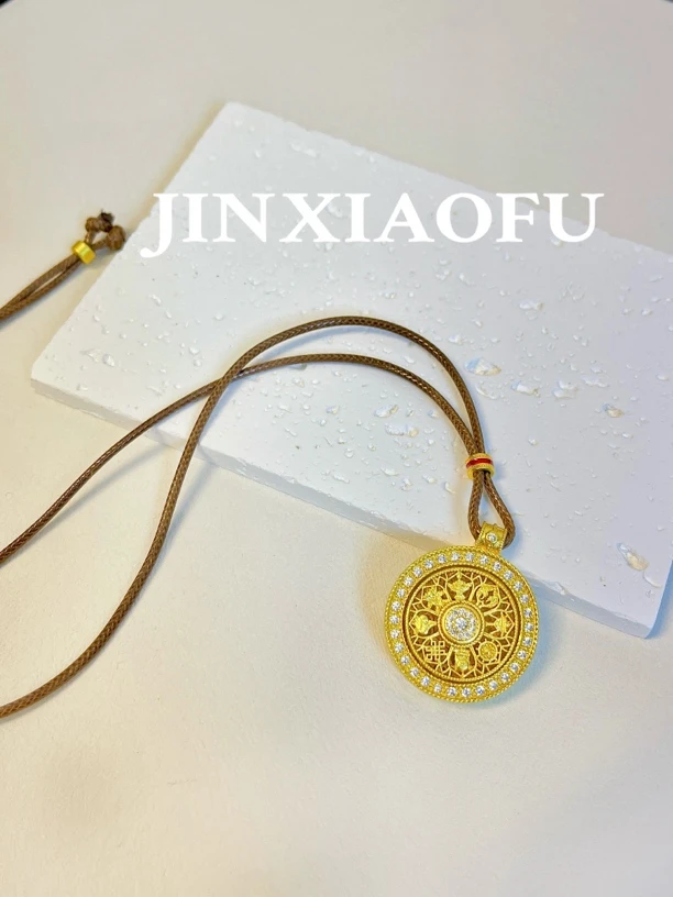 铜合金项链 JINXIAOFU—八宝罗盘项链绳子款精工版本