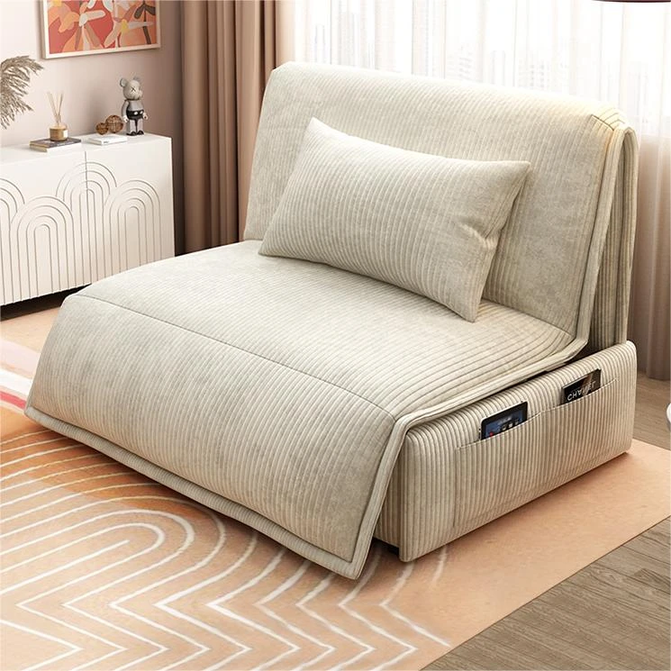 现代简约智能电动沙发床客厅多功能家用双人沙发可折叠式阳台书房