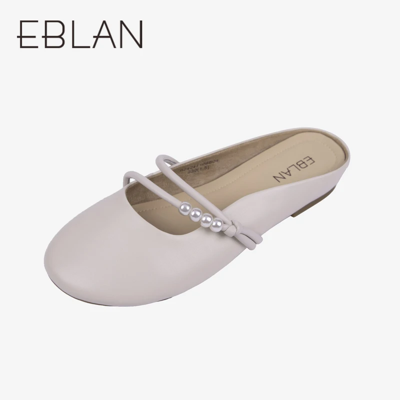 伊伴2024新款夏季时尚软底圆头穆勒拖B24247108