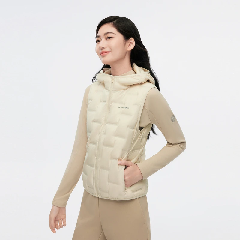 波司登2024新款鹅绒秋冬季女轻薄保暖马甲百搭休闲叠穿短款羽绒服