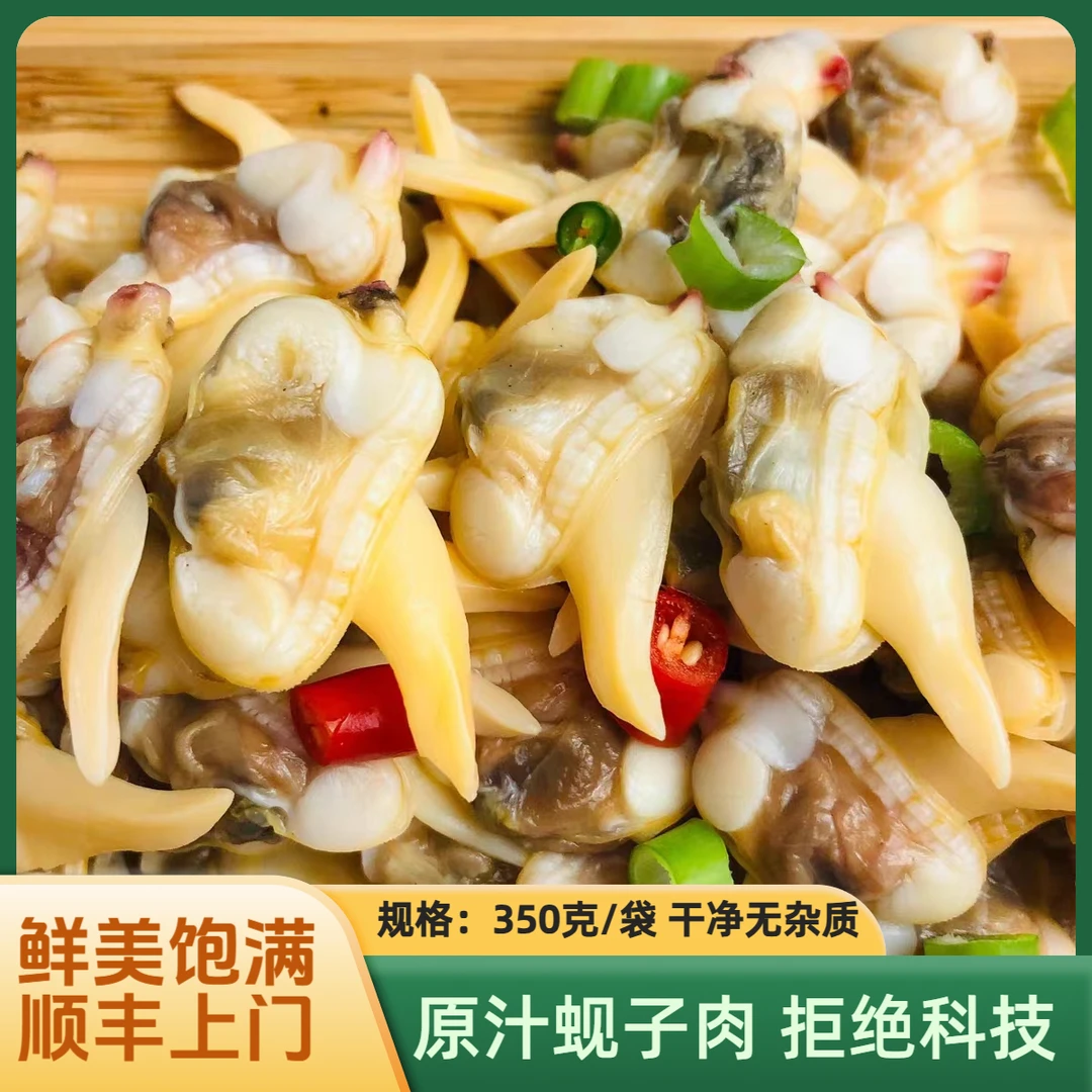 350克/包速冻大个黄蚬子肉干净鲜甜味美饱满海鲜海产品肥美