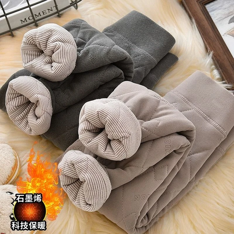 蚕丝羊毛绒男童保暖裤加绒冬季秋裤中大童校服神器棉裤打底裤内穿