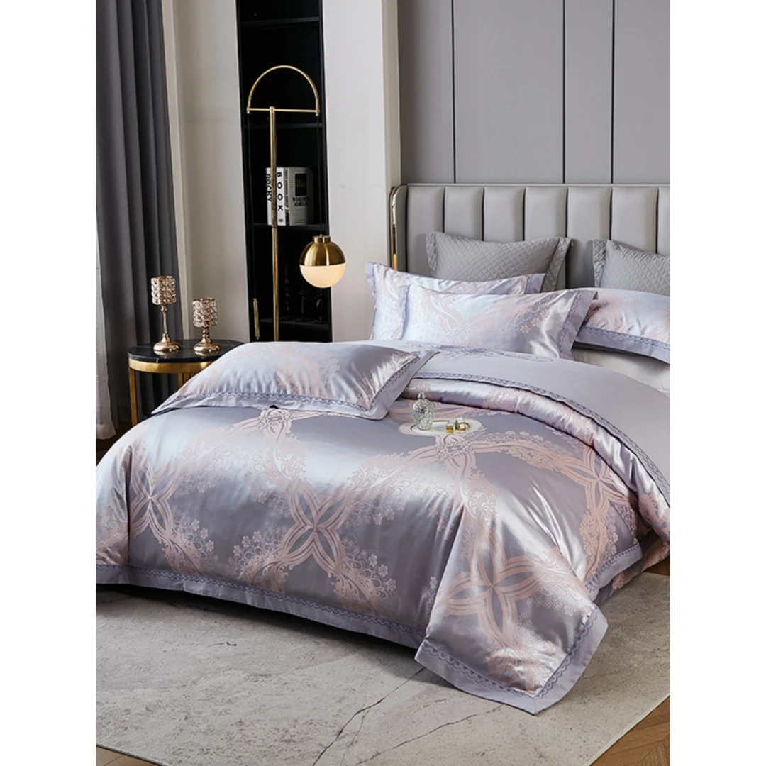 水星高档家纺简约欧式2024新款床上用品全棉四件套轻奢磨毛高级感