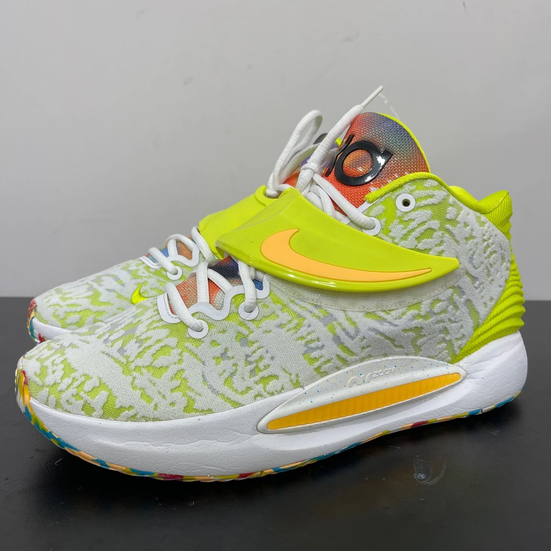 44码/Nike KD14白绿球鞋/95新/无原盒/公价1019