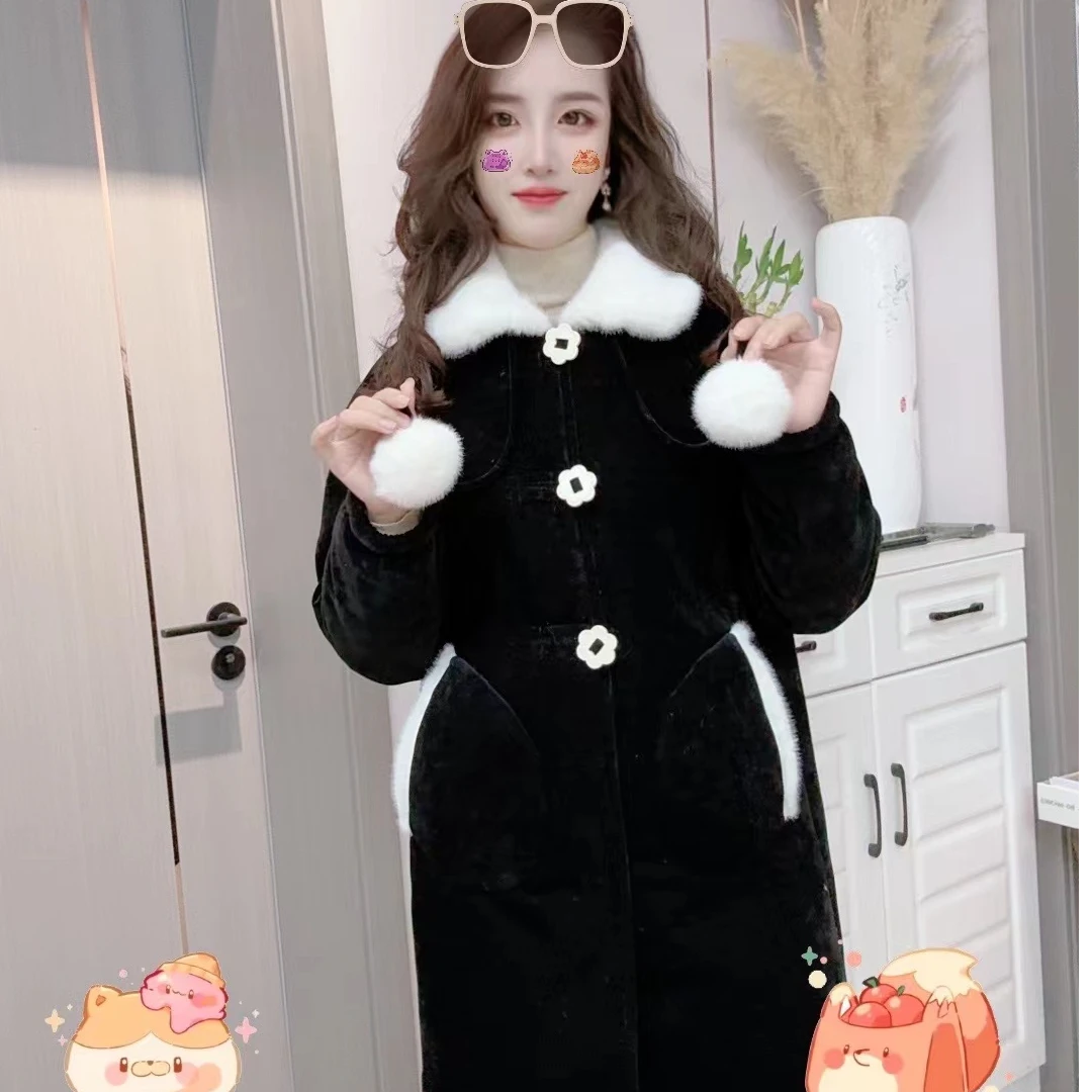 女长款家居服加厚可外穿花朵袍