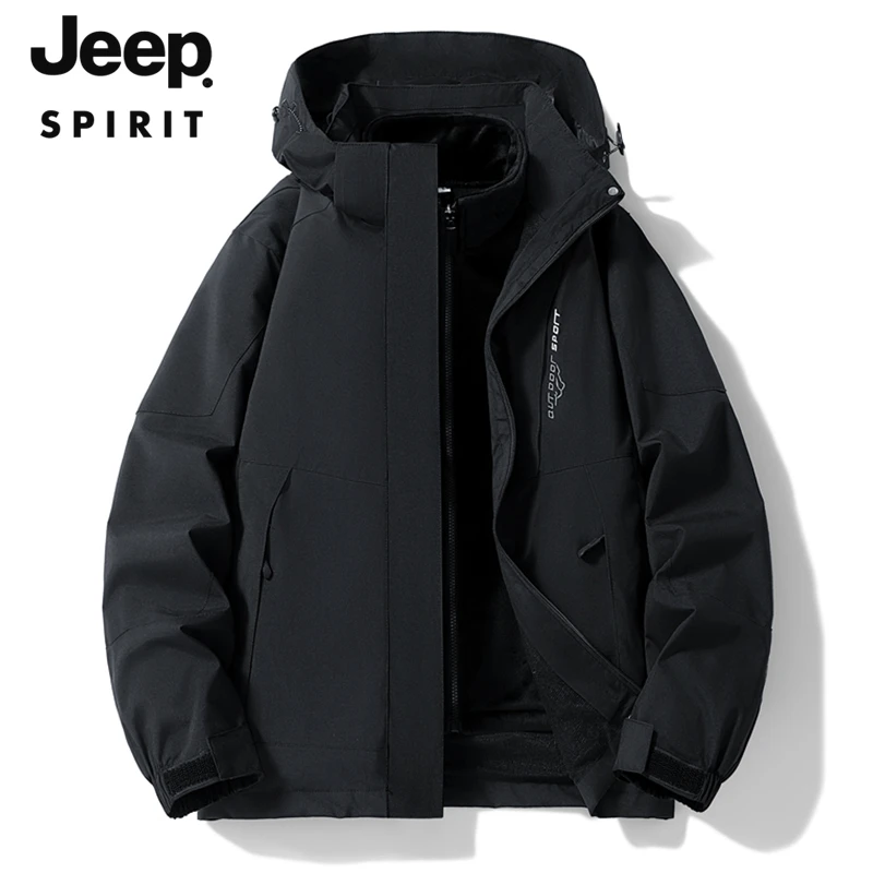 JEEP SPIRIT 吉普时尚 户外三合一冲锋衣男女款秋冬防风登山外套