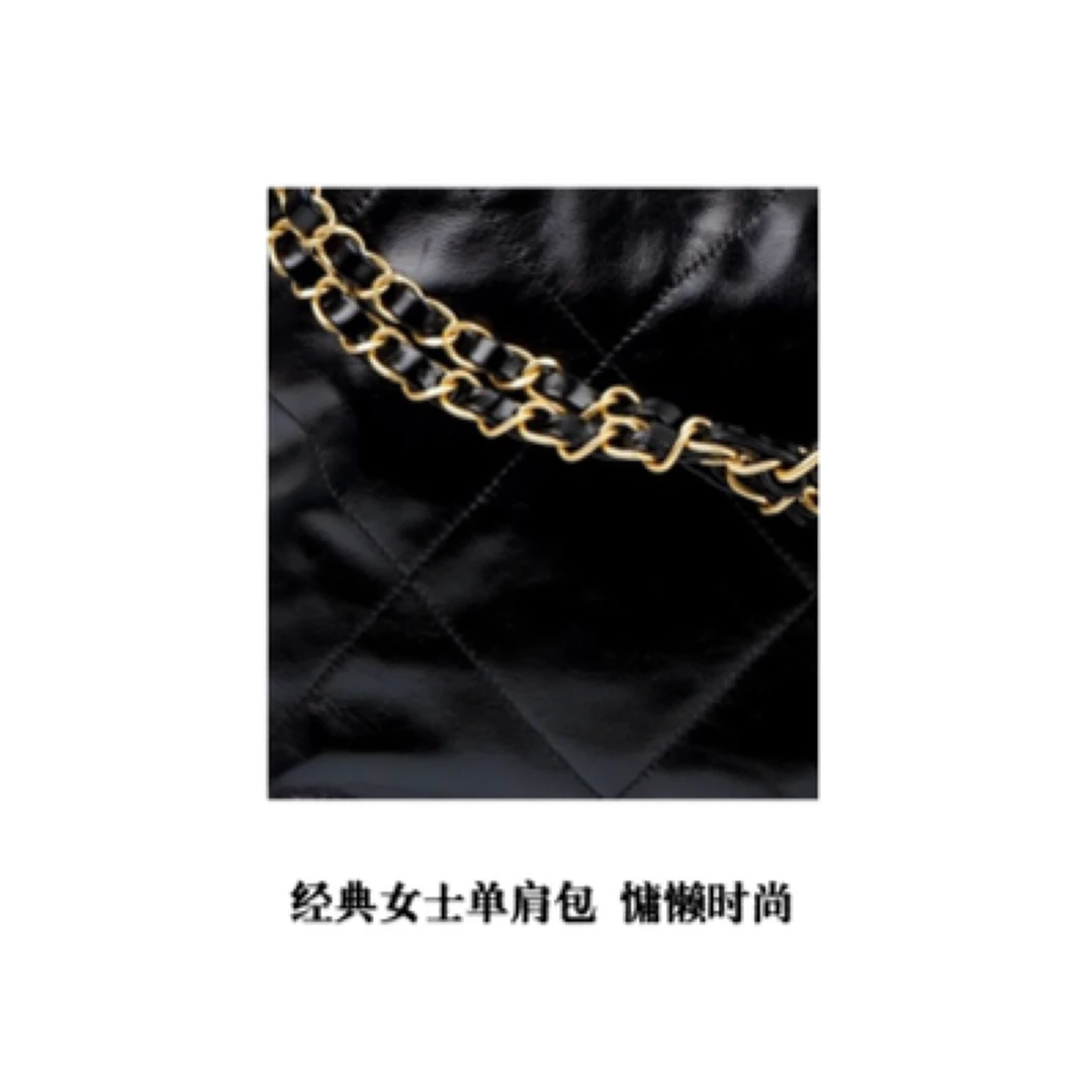 原版 垃圾袋 经典女士时尚单肩包 进口牛皮