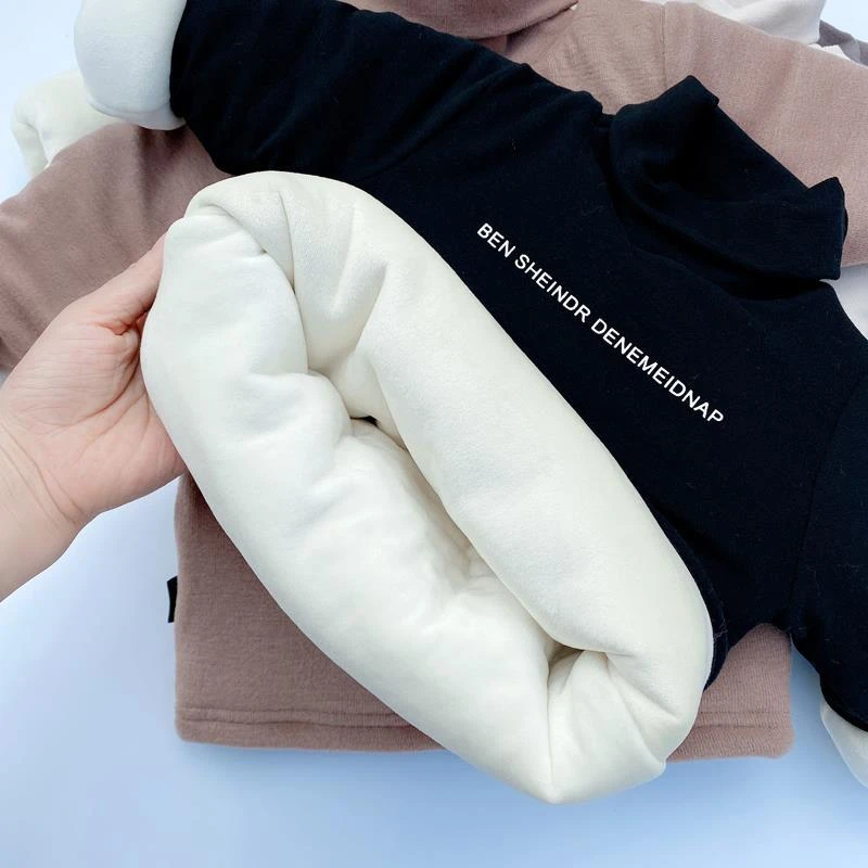 【冬季大促】男童女童加绒夹棉打底衣儿童秋冬新品韩版加厚打底衫