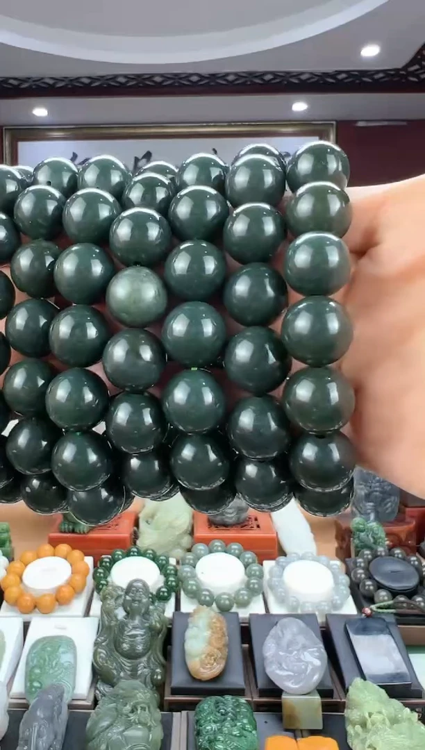 【闪购商品】和田玉手串未镶嵌瓷蓝卡16多样型发货拍一发一