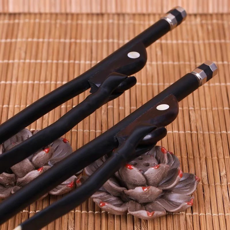 黑檀木鱼二胡弓子白马尾二胡专业演奏弓子84cm长