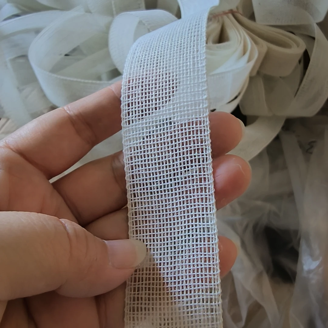 服装辅料进口鱼骨下摆卷边衬