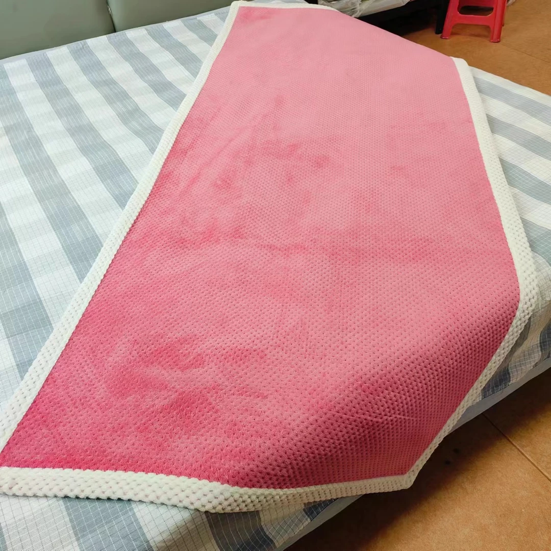 瑕疵【贝贝绒床盖】<纯粉色>90X220cm<±5cm> 牛奶绒单人三层保暖