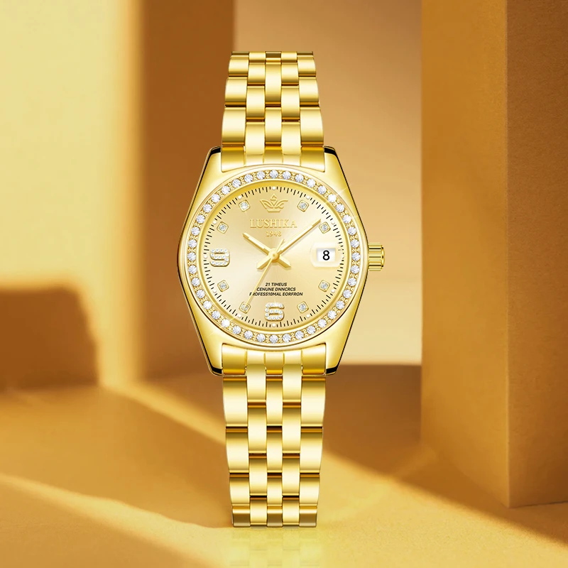 璀璨系列轻奢百搭气质夜光防水全自动女士手表LSK166