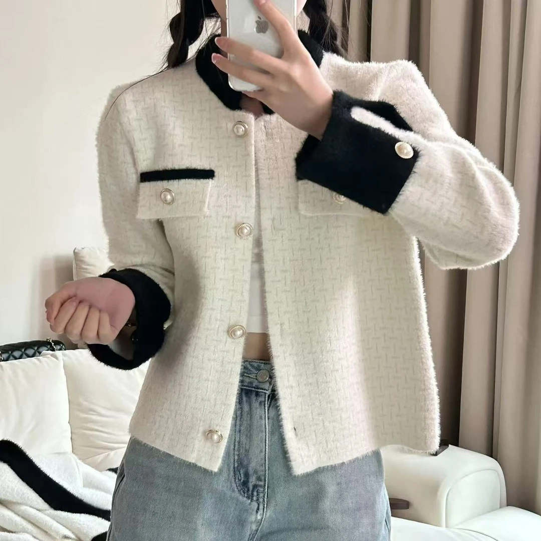 立领小香风设计感高级百搭显瘦小个子短外套女